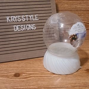 Target Glass Snow Globe White